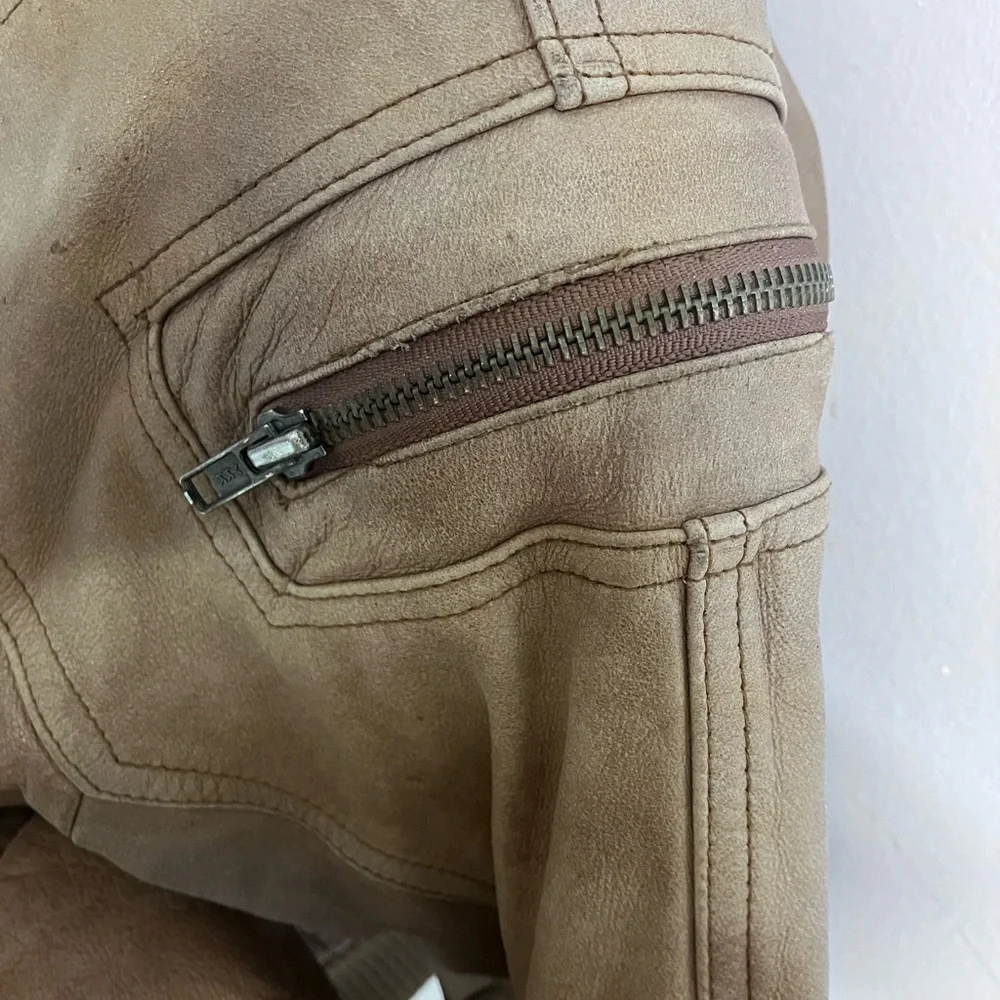 Leather Bomber Coat, Women’s XS, Brown, Adventure Bound, Vintage